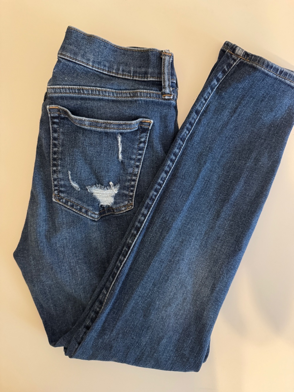 GAP Dark Blue Distressed Skinny Jeans